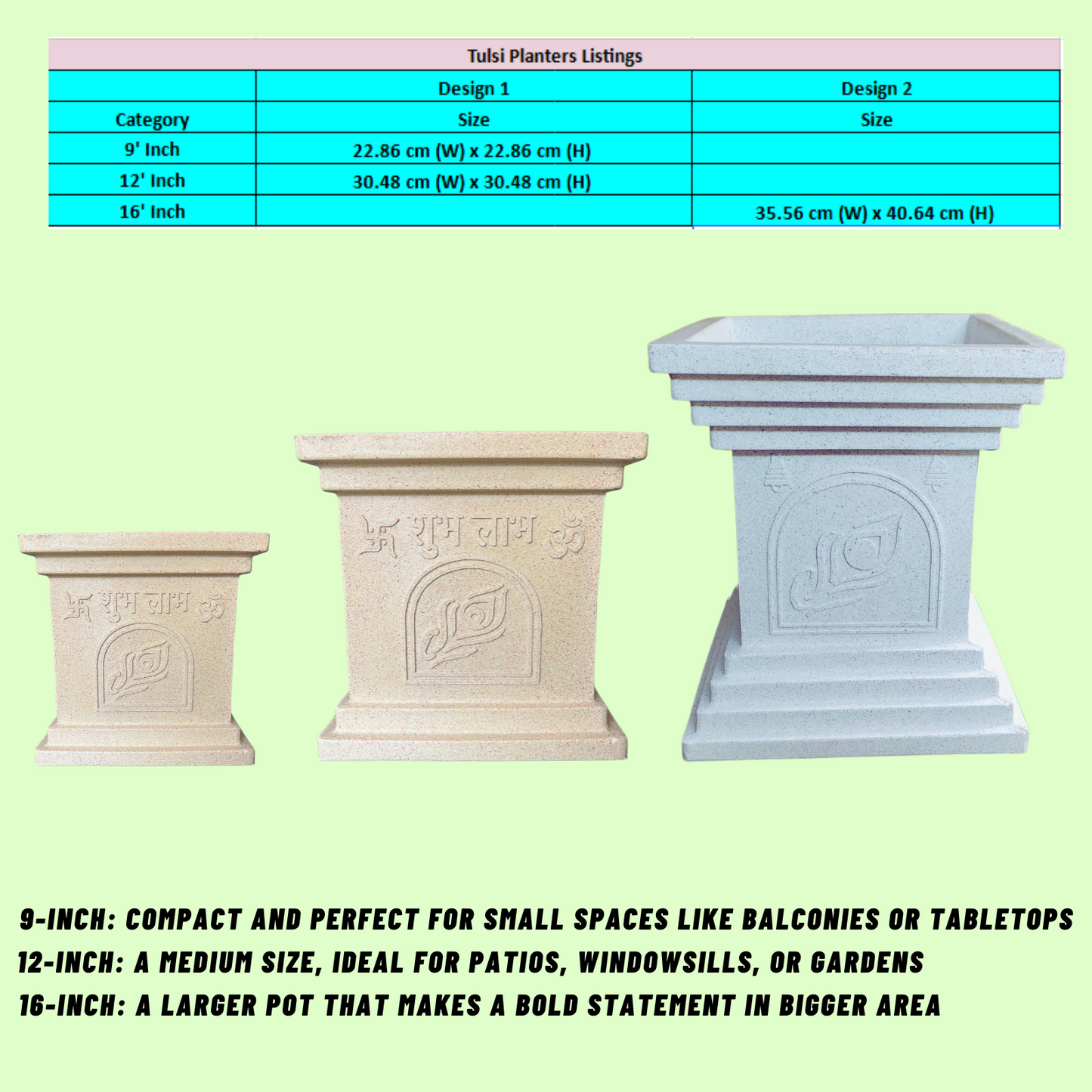 Tulsi Planter / Kyara / Pot