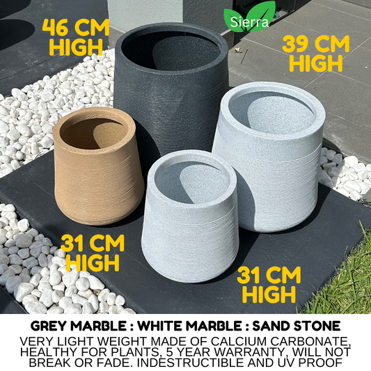 Sierra Pot Planter - Egg Shaped & Light Weighted