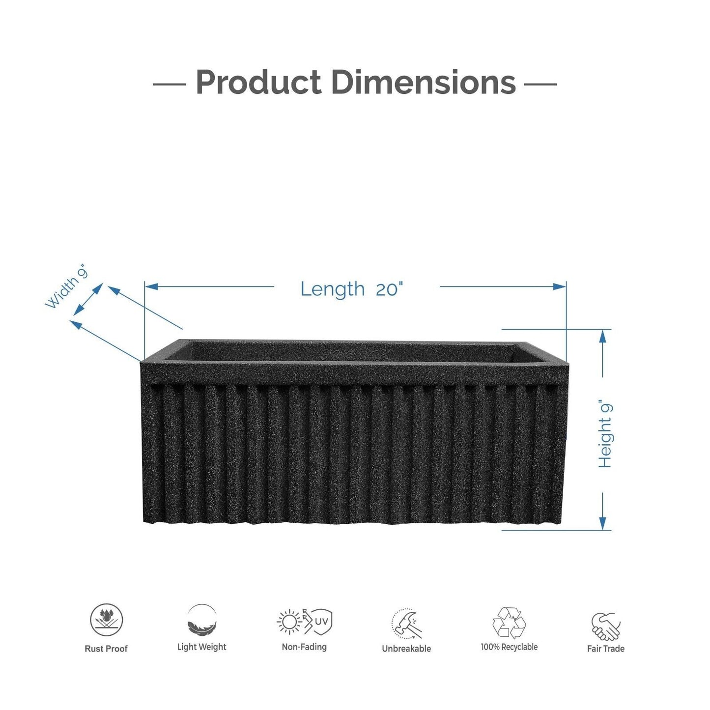 Ripples Pot/Planter - Cuboidal planter