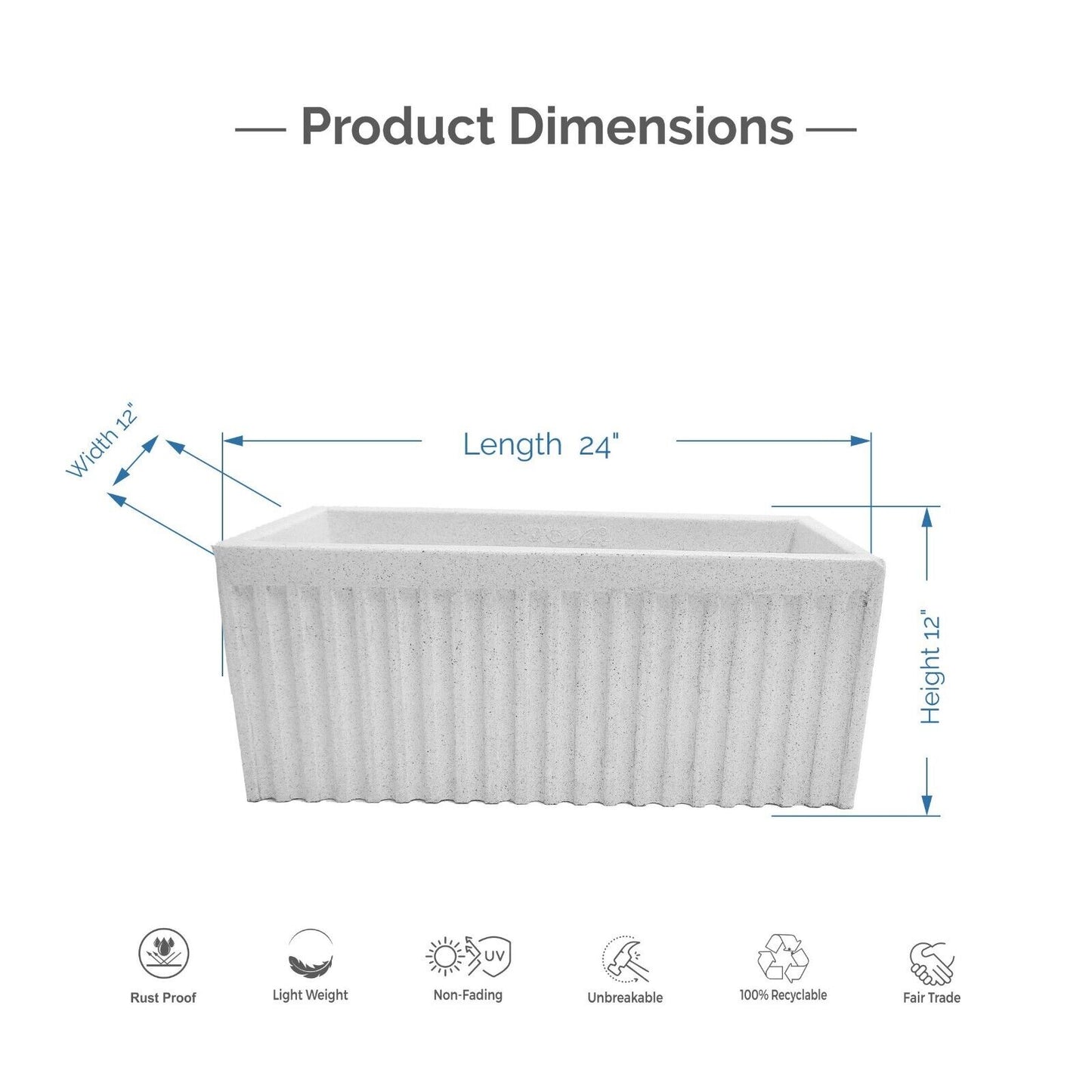 Ripples Pot/Planter - Cuboidal planter