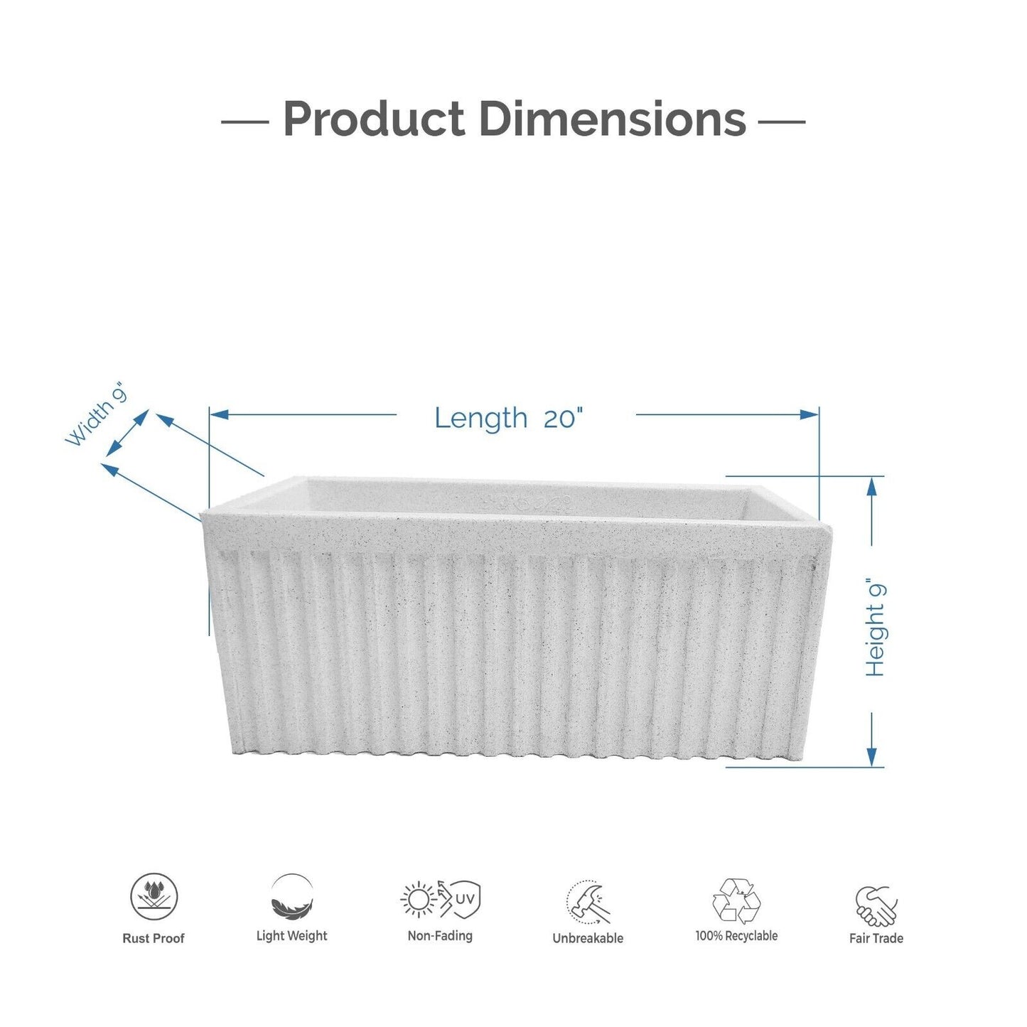 Ripples Pot/Planter - Cuboidal planter