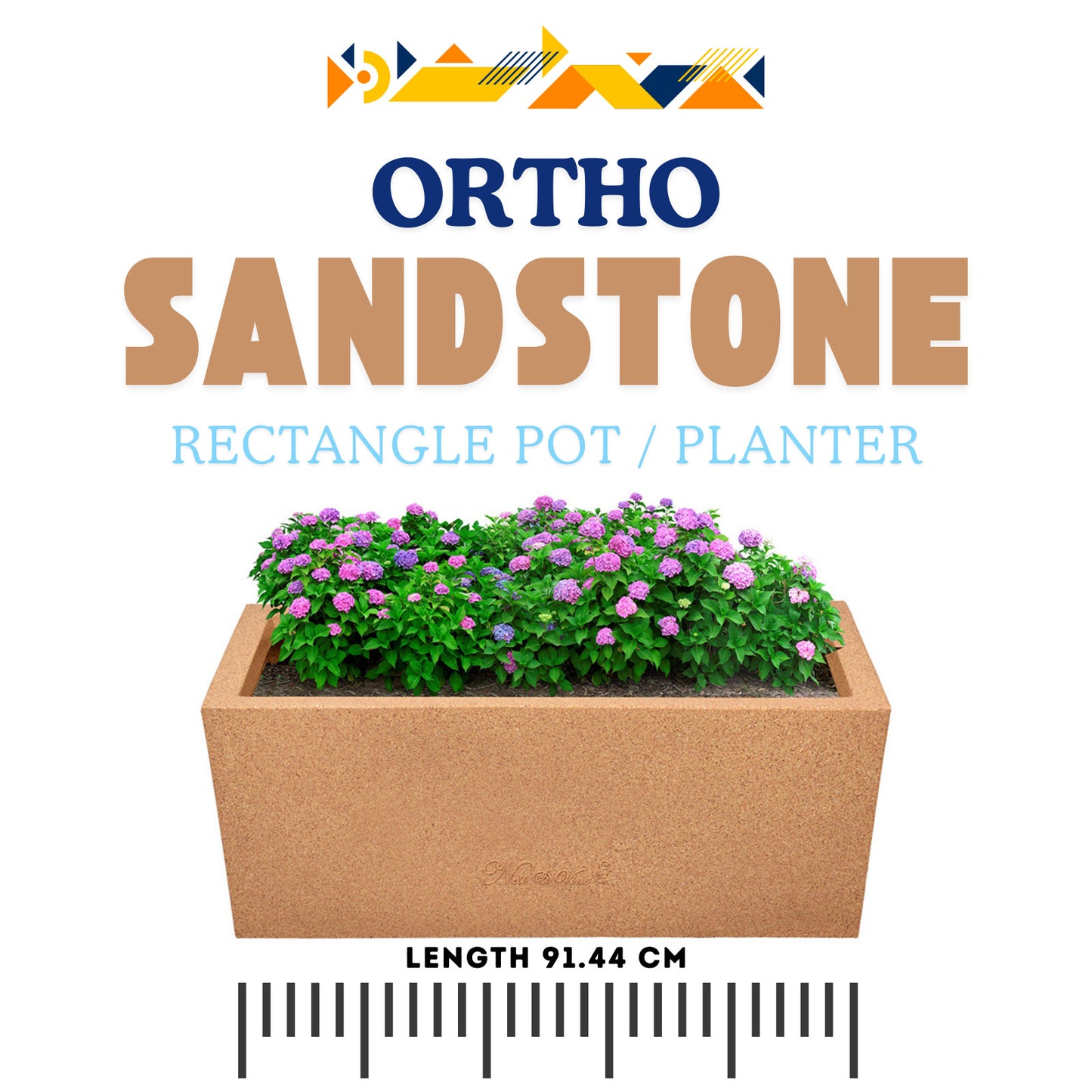 Ortho Pot / Planter - Rectangle shaped & light weighted