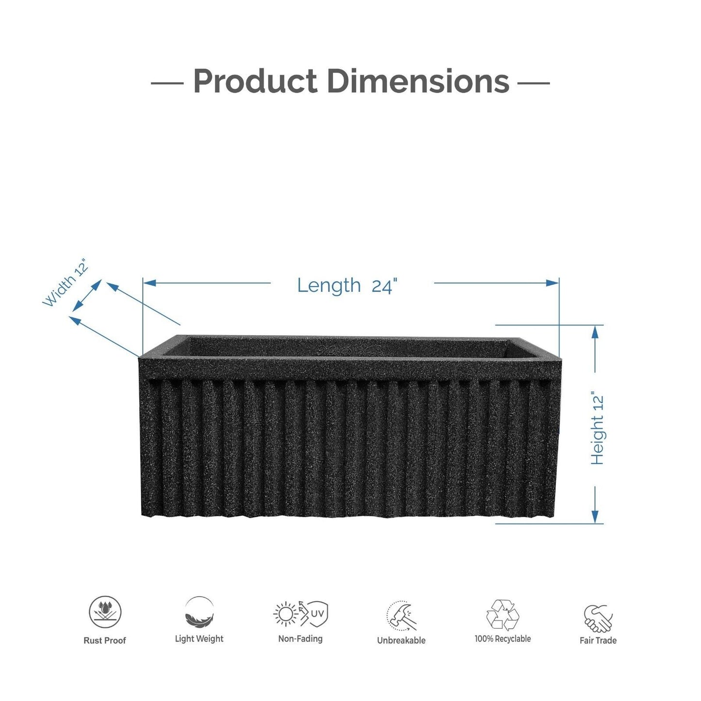 Ripples Pot/Planter - Cuboidal planter