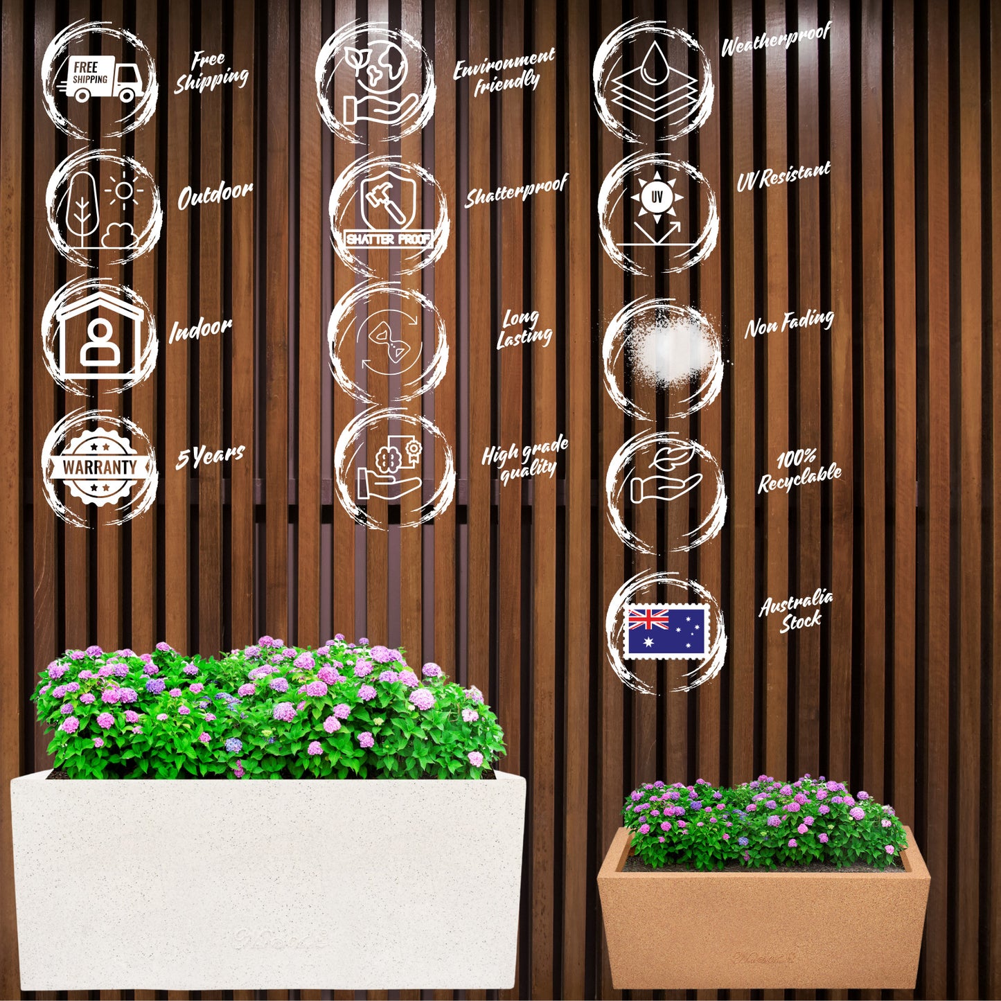 Ortho Pot / Planter - Rectangle shaped & light weighted