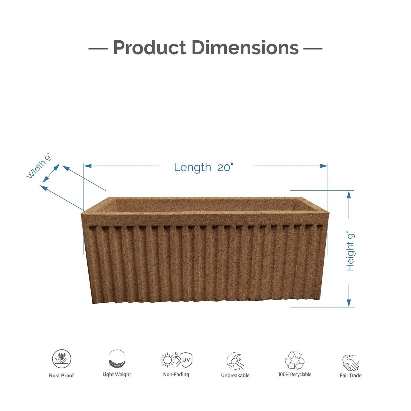 Ripples Pot/Planter - Cuboidal planter
