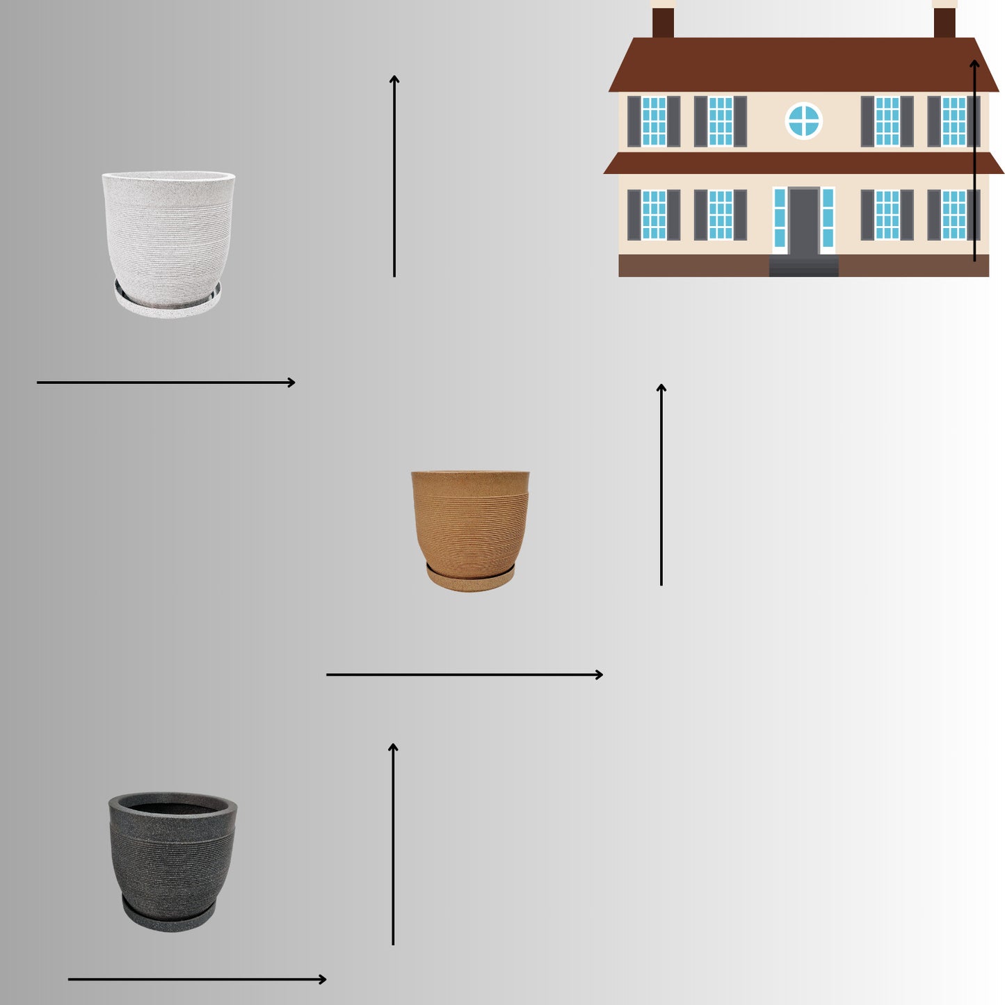 Orbis Pot / Planter - Light Weight  & Circular design that exudes simplicity