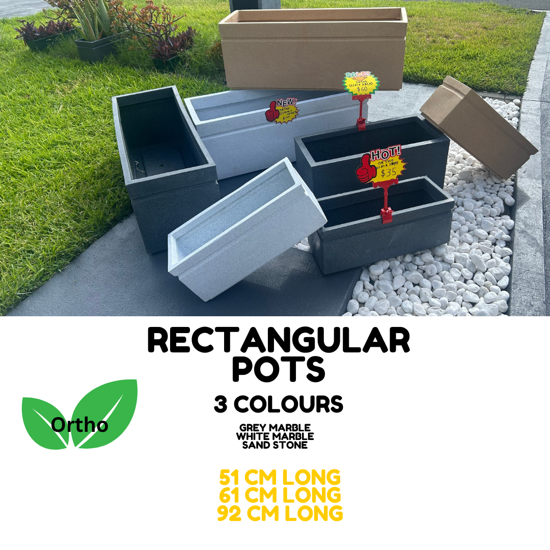 Ortho Pot / Planter - Rectangle shaped & light weighted
